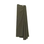 Alexander McQueen Asymmetric Waist Maxi Skirt in Green - Skirts - British Luxury Tailoring at Coveti
