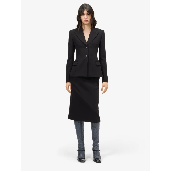 Alexander McQueen Bonded crepe Single-breasted Jacket - Jackets - British Luxury Tailoring at Coveti