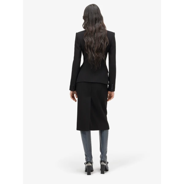 Alexander McQueen Bonded crepe Single-breasted Jacket - Jackets - British Luxury Tailoring at Coveti