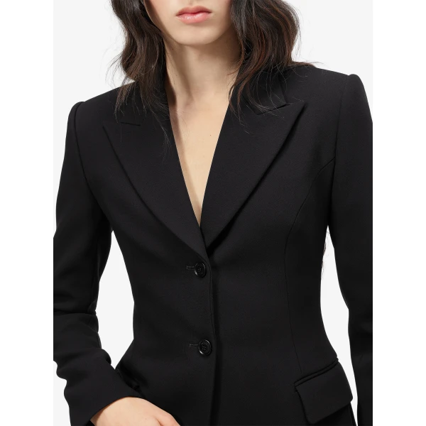 Alexander McQueen Bonded crepe Single-breasted Jacket - Jackets - British Luxury Tailoring at Coveti