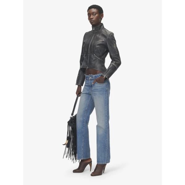 Alexander McQueen Deconstructed Waist Jeans - Pants - British Luxury Tailoring at Coveti