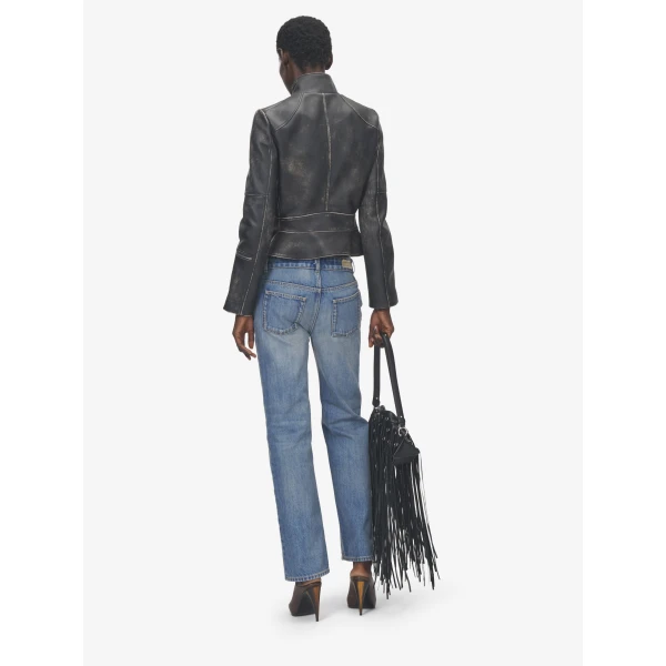 Alexander McQueen Deconstructed Waist Jeans - Pants - British Luxury Tailoring at Coveti