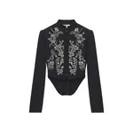 Alexander McQueen Floral Embroidery Cropped Jacket - Jackets - British Luxury Tailoring at Coveti