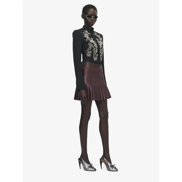 Alexander McQueen Floral Embroidery Cropped Jacket - Jackets - British Luxury Tailoring at Coveti