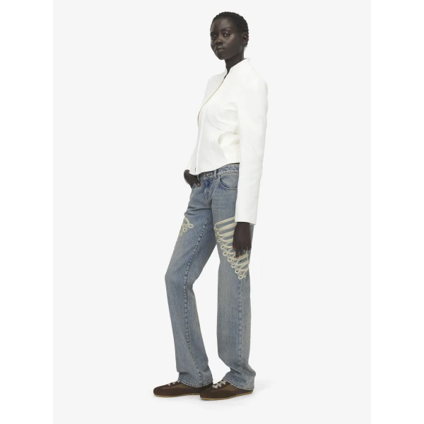 Alexander McQueen Floral Embroidery Leather Jacket - Jackets - British Luxury Tailoring at Coveti