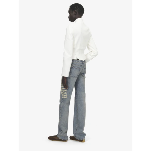 Alexander McQueen Floral Embroidery Leather Jacket - Jackets - British Luxury Tailoring at Coveti