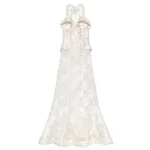 Alexander McQueen Floral Lace Evening Dress in Pink - Dresses - British Luxury Tailoring at Coveti