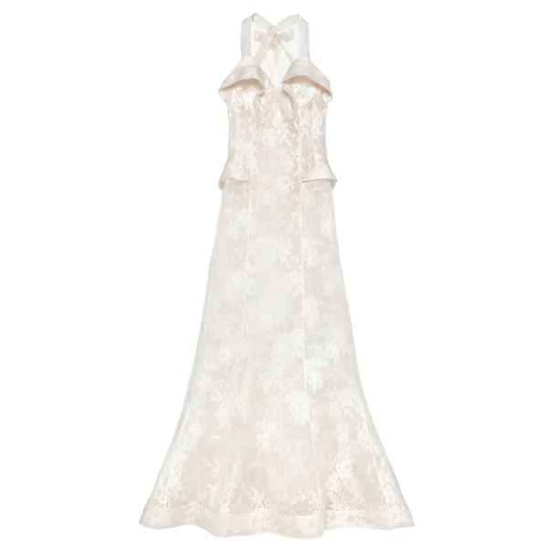 Alexander McQueen Floral Lace Evening Dress in Pink - Dresses - British Luxury Tailoring at Coveti