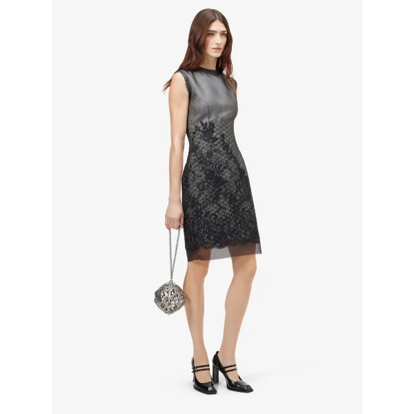Alexander McQueen Floral Lace Shift Dress - Dresses - British Luxury Tailoring at Coveti