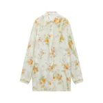 Alexander McQueen Floral Print Pyjama Shirt - Tops - British Luxury Tailoring at Coveti