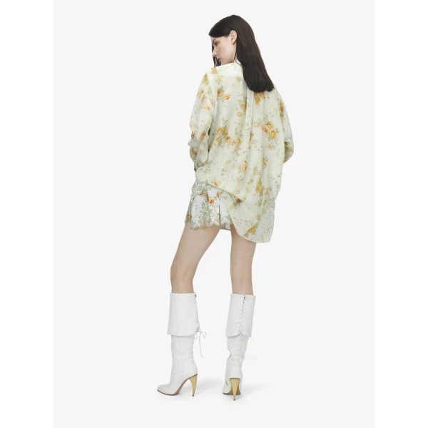 Alexander McQueen Floral Print Pyjama Shirt - Tops - British Luxury Tailoring at Coveti