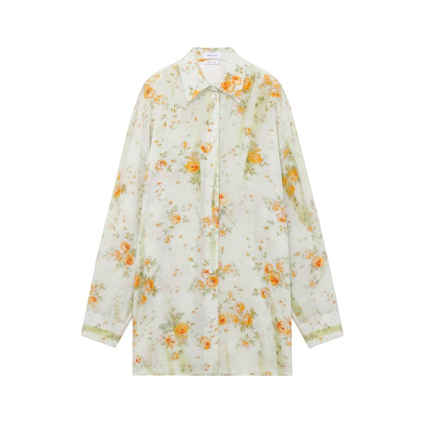 Alexander McQueen Floral Print Pyjama Shirt - Tops - British Luxury Tailoring at Coveti