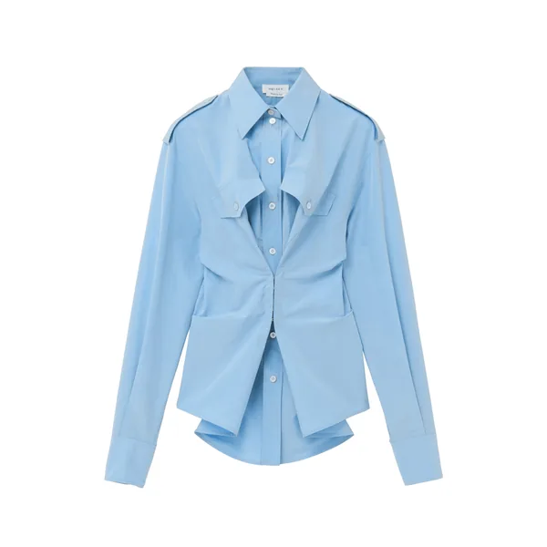 Alexander McQueen Gathered Long-Sleeved Shirt - Tops - British Luxury Tailoring at Coveti