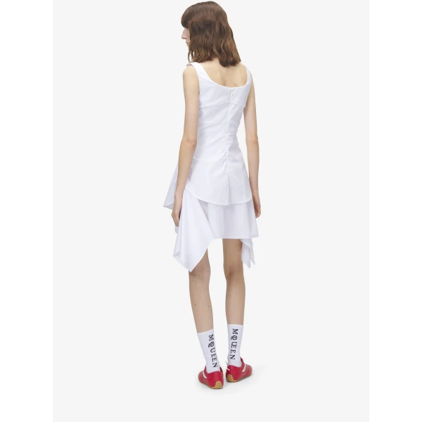 Alexander McQueen Gathered Mini Dress - Dresses - British Luxury Tailoring at Coveti
