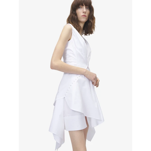 Alexander McQueen Gathered Mini Dress - Dresses - British Luxury Tailoring at Coveti