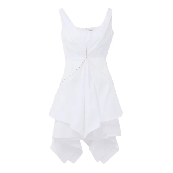 Alexander McQueen Gathered Mini Dress - Dresses - British Luxury Tailoring at Coveti