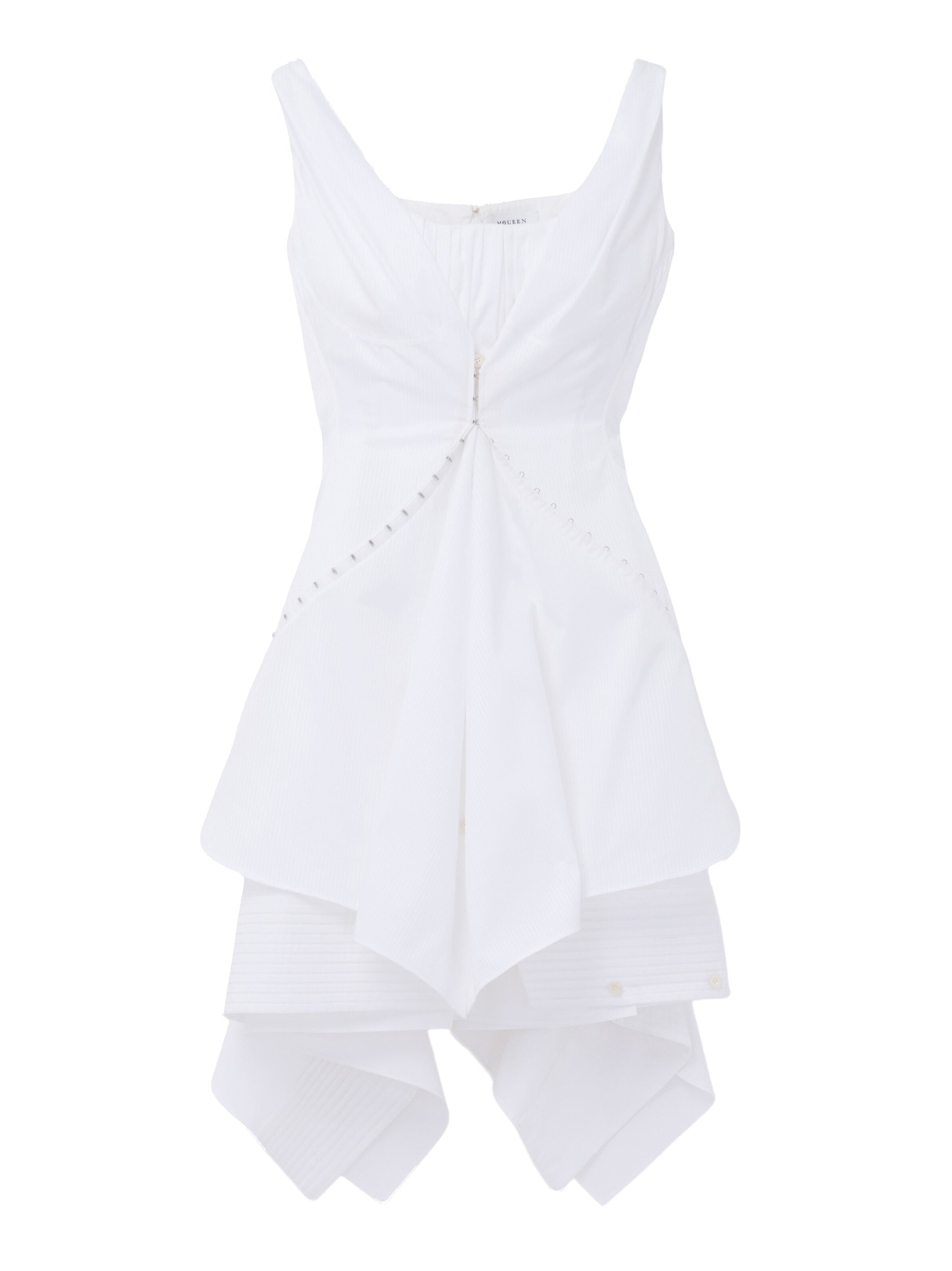 Alexander McQueen Gathered Mini Dress - Dresses - British Luxury Tailoring at Coveti Alexander McQueen Gathered Mini Dress - Dresses - British Luxury Tailoring at Coveti