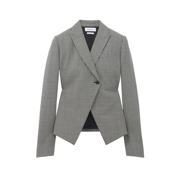 Alexander McQueen Gingham Check Cutaway Jacket - Jackets - British Luxury Tailoring at Coveti