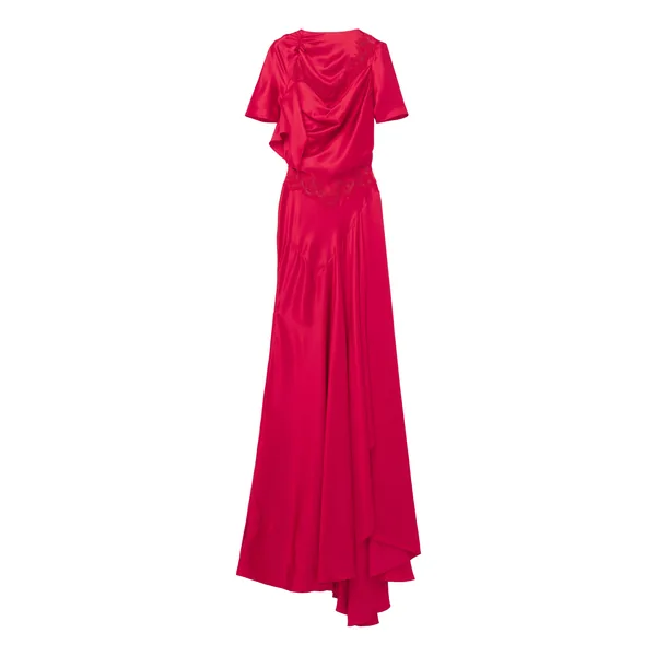 Alexander McQueen Lace Trim Evening Dress - Dresses - British Luxury Tailoring at Coveti