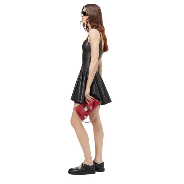 Alexander McQueen Leather Mini Dress - Dresses - British Luxury Tailoring at Coveti