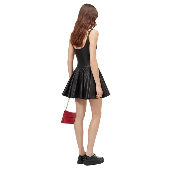 Alexander McQueen Leather Mini Dress - Dresses - British Luxury Tailoring at Coveti