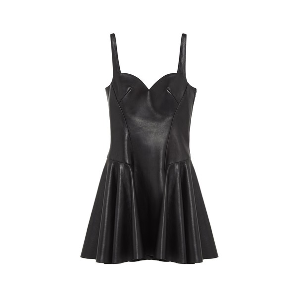Alexander McQueen Leather Mini Dress - Dresses - British Luxury Tailoring at Coveti