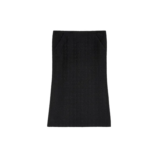 Light Tweed Bumster Skirt