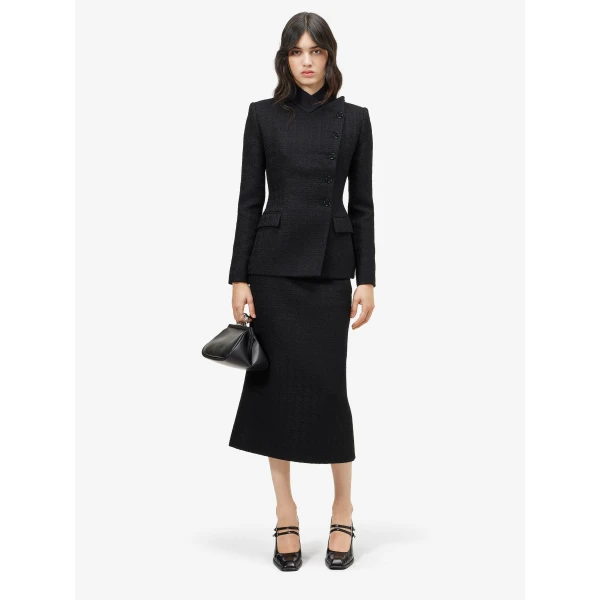 Alexander McQueen Light Tweed Single-breasted Jacket - Jackets - British Luxury Tailoring at Coveti