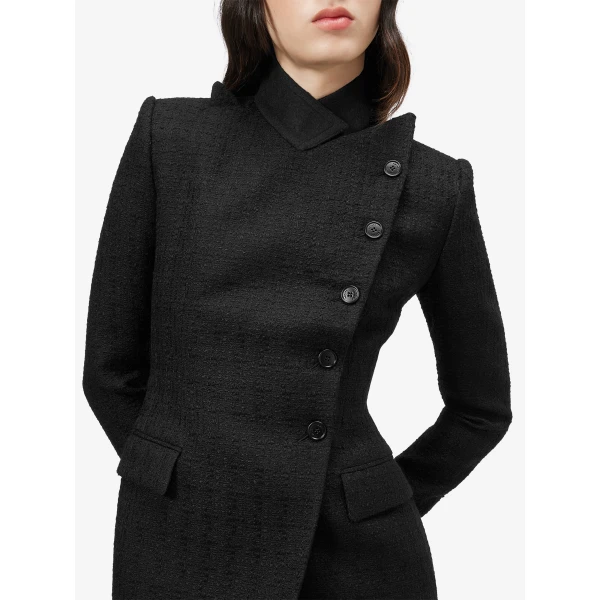 Alexander McQueen Light Tweed Single-breasted Jacket - Jackets - British Luxury Tailoring at Coveti