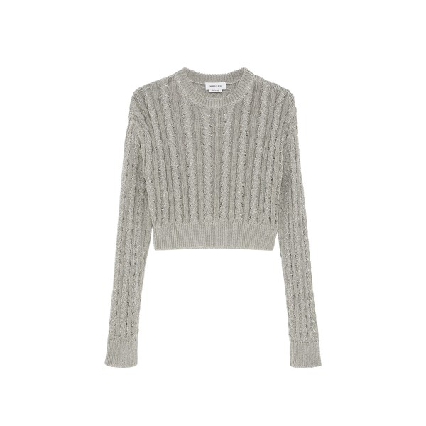 Alexander McQueen Metallic Cable Knit Jumper - Knitwear - British Luxury Tailoring at Coveti
