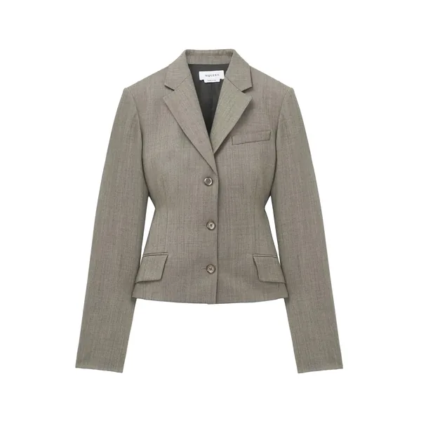 Alexander McQueen Peplum Single-breasted Jacket - Jackets - British Luxury Tailoring at Coveti
