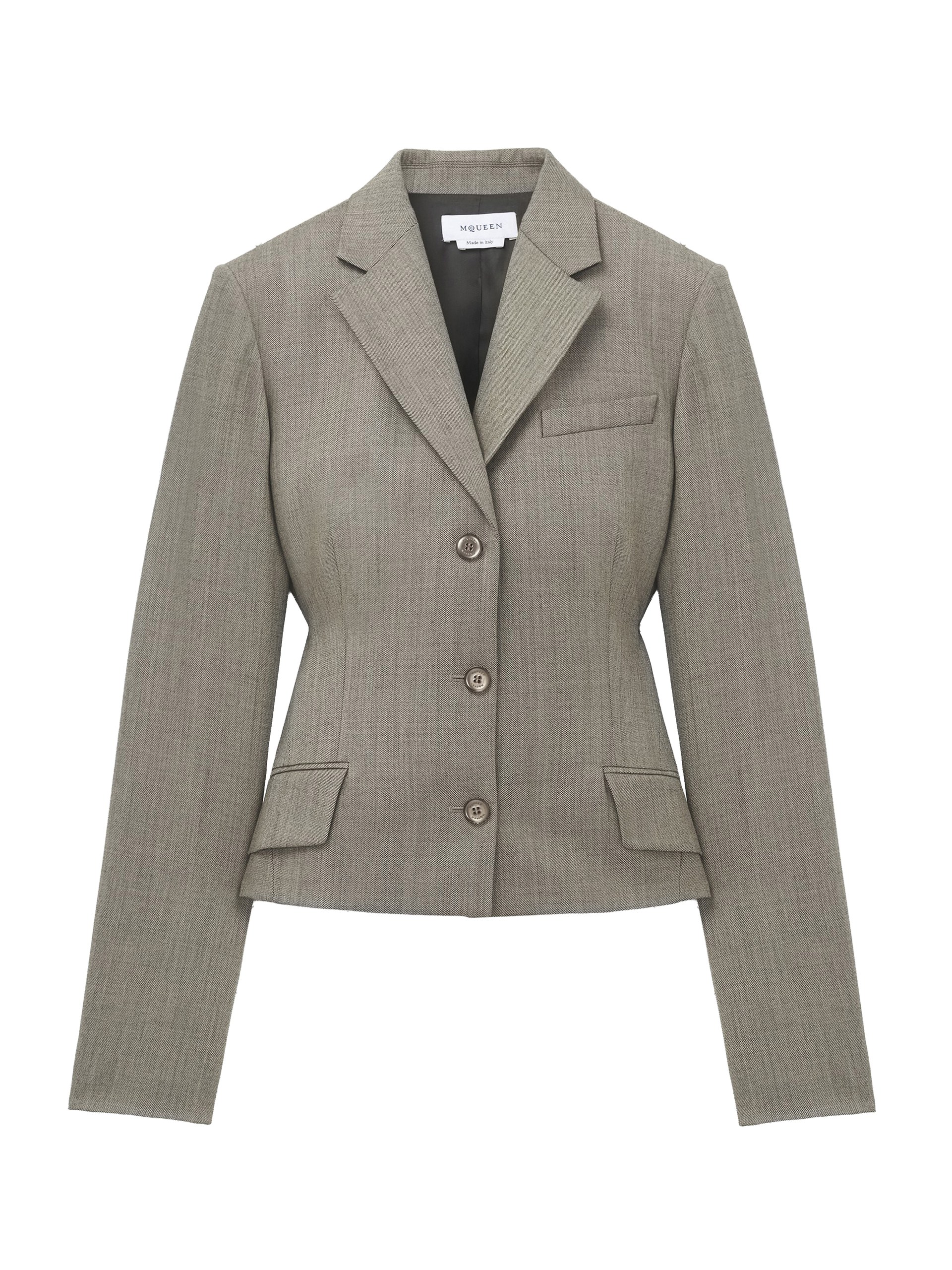 Alexander McQueen Peplum Single-breasted Jacket - Jackets - British Luxury Tailoring at Coveti Alexander McQueen Peplum Single-breasted Jacket - Jackets - British Luxury Tailoring at Coveti