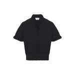 Alexander McQueen Pointelle Knit Top in Black - Knitwear - British Luxury Tailoring at Coveti