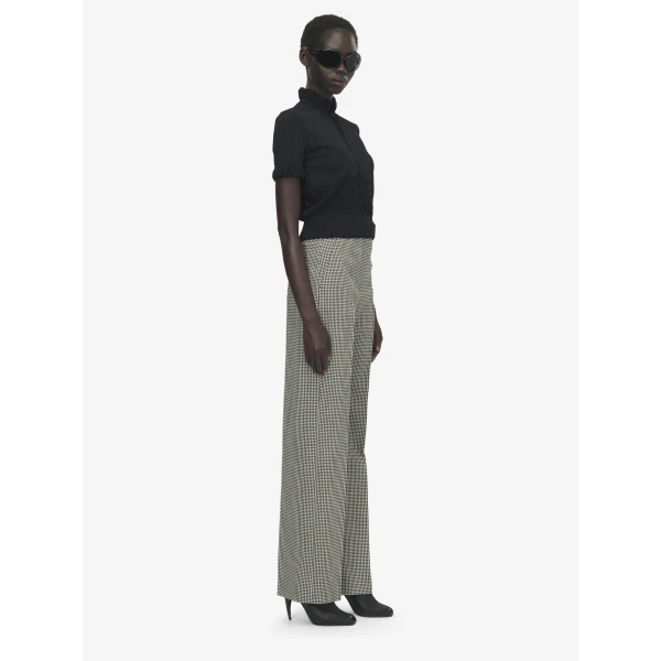 Alexander McQueen Pointelle Knit Top in Black - Knitwear - British Luxury Tailoring at Coveti