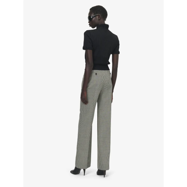 Alexander McQueen Pointelle Knit Top in Black - Knitwear - British Luxury Tailoring at Coveti