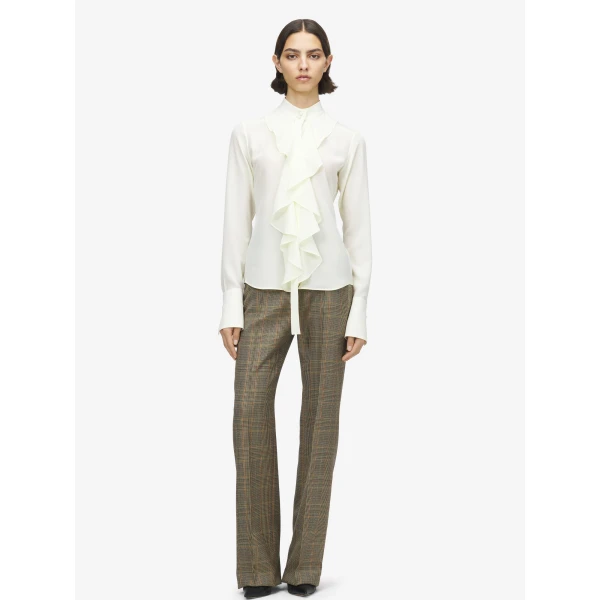 Alexander McQueen Ruffled Shirt - Tops - British Luxury Tailoring at Coveti