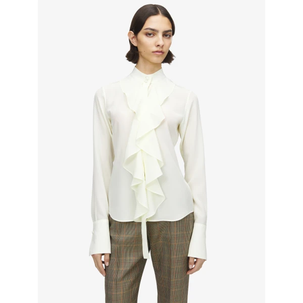 Alexander McQueen Ruffled Shirt - Tops - British Luxury Tailoring at Coveti