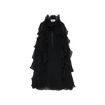 Alexander McQueen Ruffled Top in Black - Tops - British Luxury Tailoring at Coveti