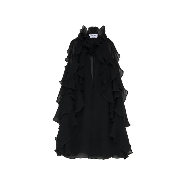 Ruffled Top in Black