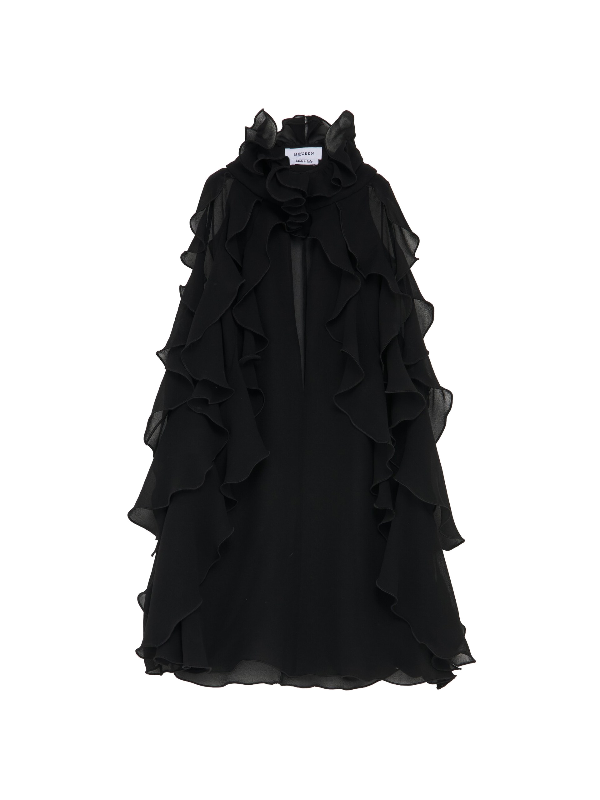 Alexander McQueen Ruffled Top in Black - Tops - British Luxury Tailoring at Coveti Alexander McQueen Ruffled Top in Black - Tops - British Luxury Tailoring at Coveti
