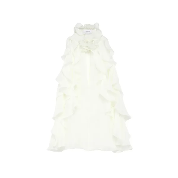 Ruffled Top in Cream