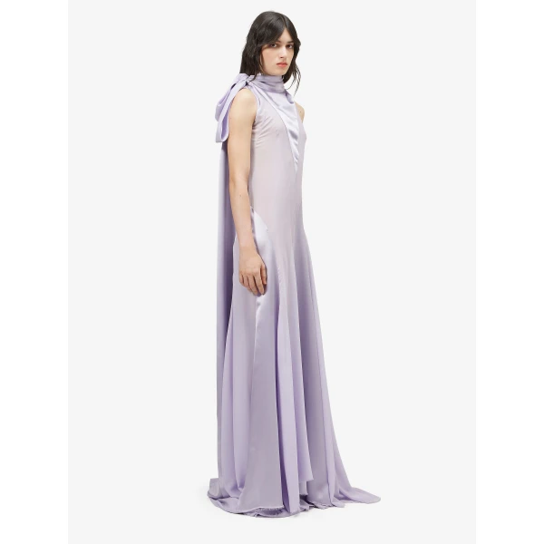 Alexander McQueen Shoulder Bow Evening Dress - Dresses - British Luxury Tailoring at Coveti