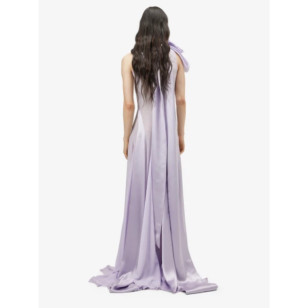 Alexander McQueen Shoulder Bow Evening Dress - Dresses - British Luxury Tailoring at Coveti