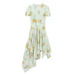 Alexander McQueen Silk Floral Print Dress - Dresses - British Luxury Tailoring at Coveti