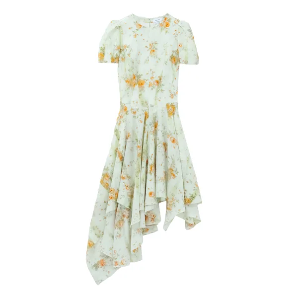 Alexander McQueen Silk Floral Print Dress - Dresses - British Luxury Tailoring at Coveti