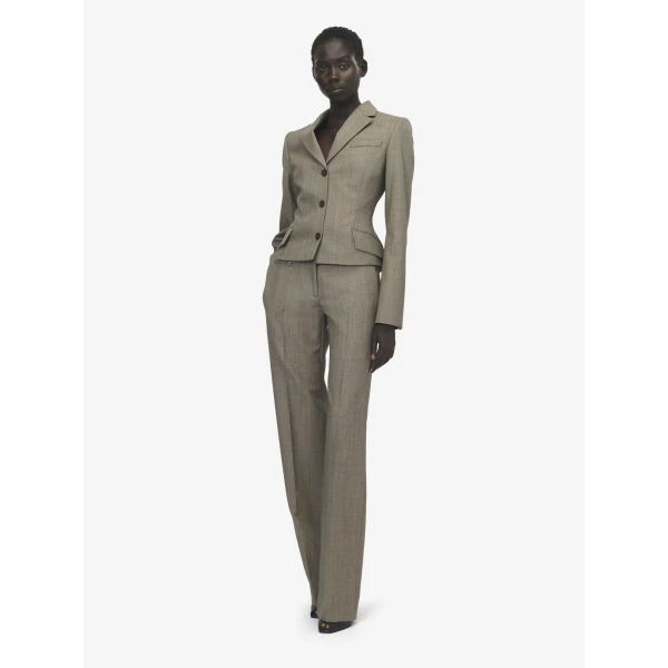 Alexander McQueen Straight Leg Bumster Trousers - Pants - British Luxury Tailoring at Coveti