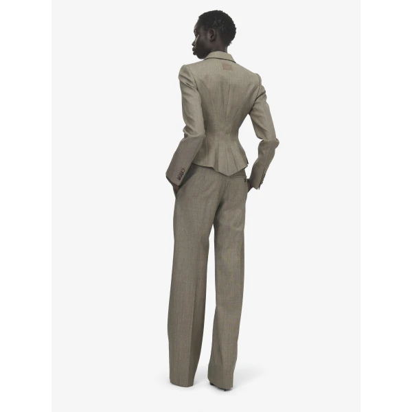 Alexander McQueen Straight Leg Bumster Trousers - Pants - British Luxury Tailoring at Coveti