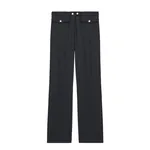 Alexander McQueen Straight Leg Trousers in Navy - Pants - British Luxury Tailoring at Coveti