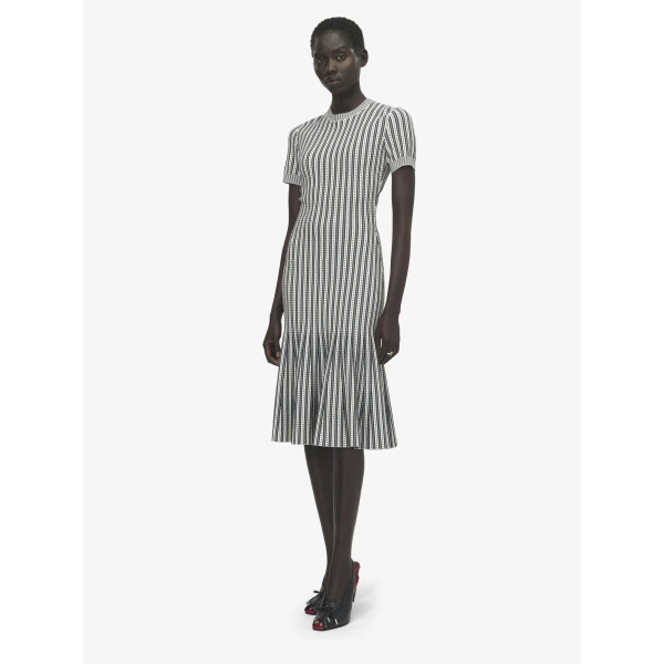 Alexander McQueen Striped Knit Dress - Dresses - British Luxury Tailoring at Coveti