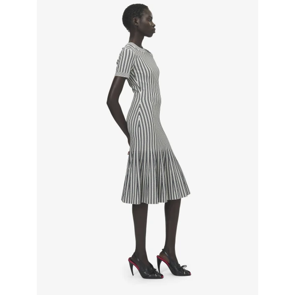 Alexander McQueen Striped Knit Dress - Dresses - British Luxury Tailoring at Coveti